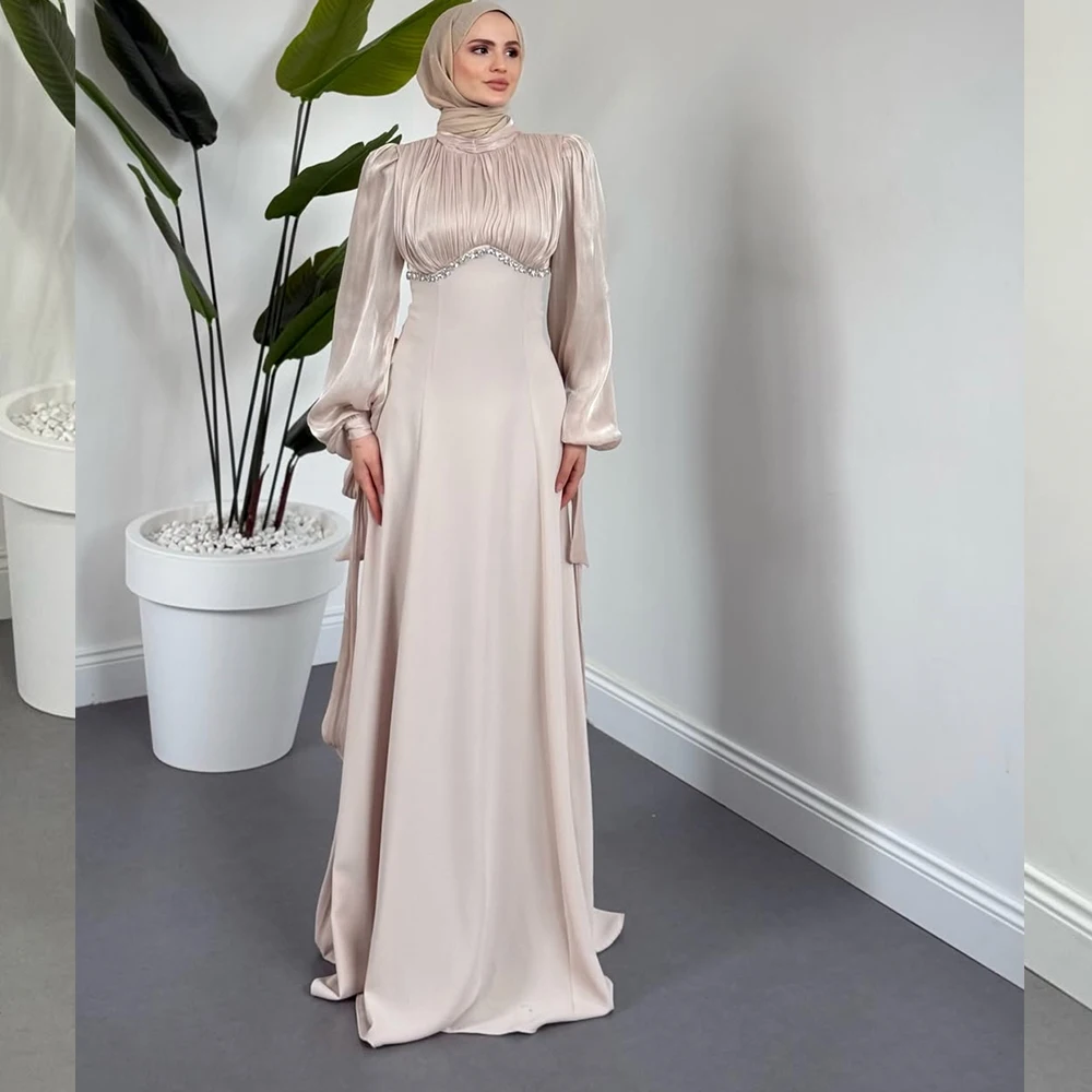 Customized Light Pink Evening Dresses for Muslim Woman Wedding Saudi Arabia Crystal Elegant Luxury Party Dress 2026 Prom Gowns
Customized Light Pink Evening Dresses for Muslim Woman Wedding Saudi Arabia Crystal Elegant Luxury Party Dress 2026 Prom Gowns