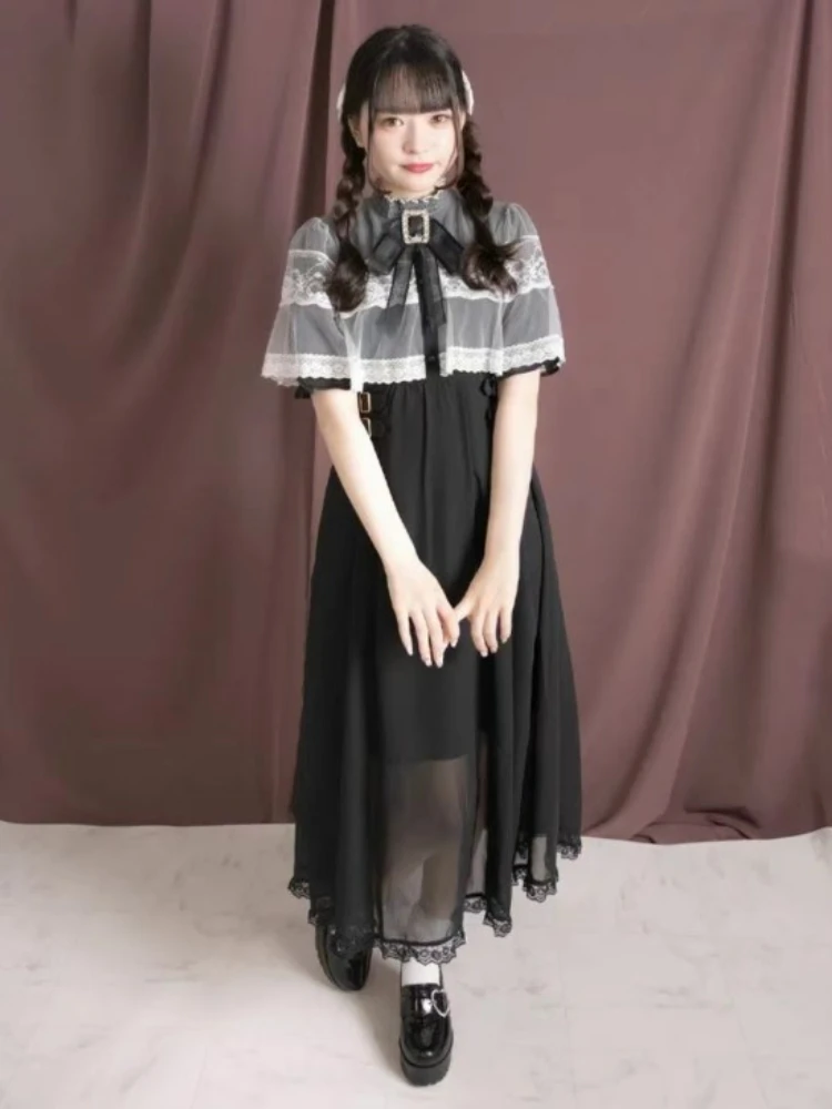 Japanese Fake Two Pieces Sweet Cute Dress Women Y2k Aesthetic Lace Patchwork Dresses Puff Sleeve Bow Elegant Vestido De Mujer
Japanese Fake Two Pieces Sweet Cute Dress Women Y2k Aesthetic Lace Patchwork Dresses Puff Sleeve Bow Elegant Vestido De Mujer