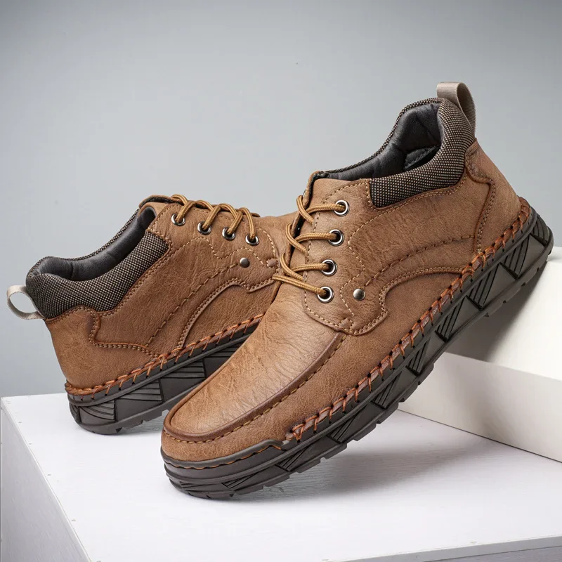 High Quality Men Casual Leather Shoes Fashion Non-Slip Walking Shoes Winter Warm Plush Short Boots Retro Handmade Men Shoes Flat
High Quality Men Casual Leather Shoes Fashion Non-Slip Walking Shoes Winter Warm Plush Short Boots Retro Handmade Men Shoes Flat