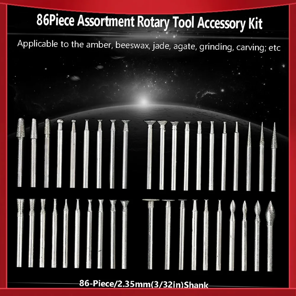 Набор из 86 насадок для роторного инструмента: фрезы, насадки для сверления, полировки, шлифовки, резки, гравировки по дереву, камню, ювелирным изделиям, стеклу
Набор из 86 насадок для роторного инструмента: фрезы, насадки для сверления, полировки, шлифовки, резки, гравировки по дереву, камню, ювелирным изделиям, стеклу