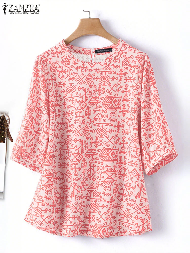 2025 ZANZEA Women Summer Blouses Fashion Printed Shirts Casual 3/4 Sleeve O Neck Work Blusas Mujer Bohemain Holiday Tunic Tops
2025 ZANZEA Women Summer Blouses Fashion Printed Shirts Casual 3/4 Sleeve O Neck Work Blusas Mujer Bohemain Holiday Tunic Tops