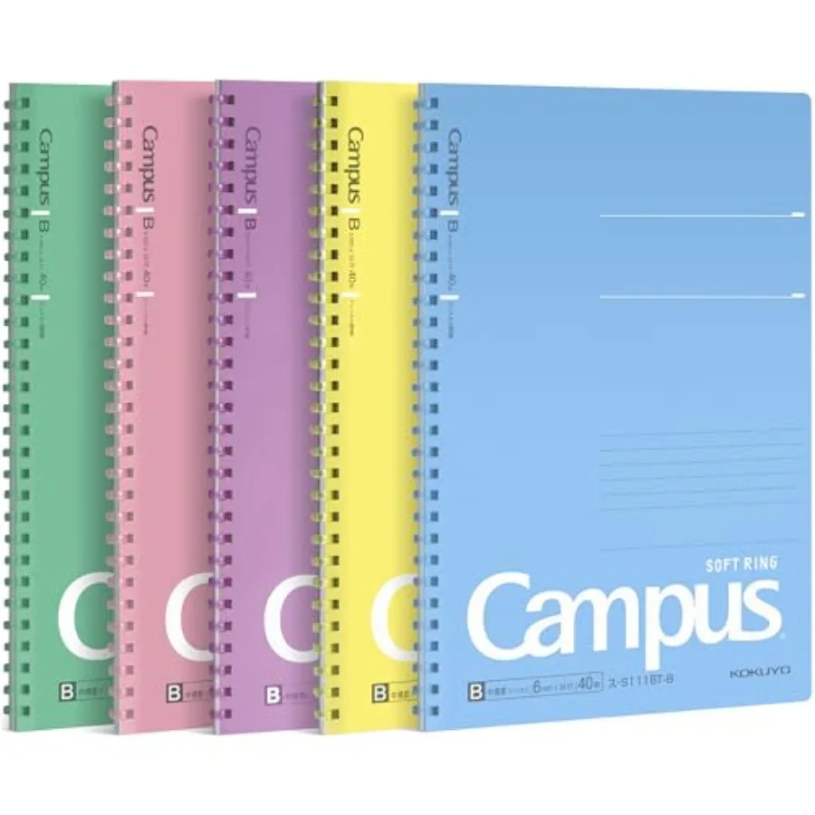 Spiral Lined Notebook, 5 Pack 10'' x 7'' Pastel Journal Campus Soft Ring Notebooks with Dot 6 mm Ruled, 40 Sheets, 1 Subject No
Spiral Lined Notebook, 5 Pack 10'' x 7'' Pastel Journal Campus Soft Ring Notebooks with Dot 6 mm Ruled, 40 Sheets, 1 Subject No