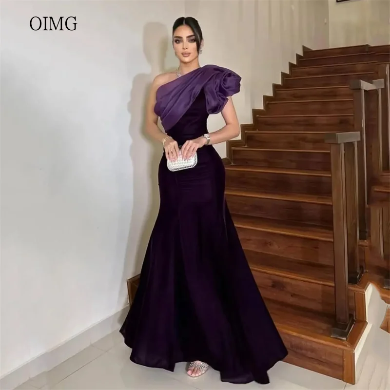 OIMG Elegant Purple Velvet One Shoulder Mermaid Prom Gowns Backless Pleated Party Gown Floor Length Evening Dress Customized
OIMG Elegant Purple Velvet One Shoulder Mermaid Prom Gowns Backless Pleated Party Gown Floor Length Evening Dress Customized