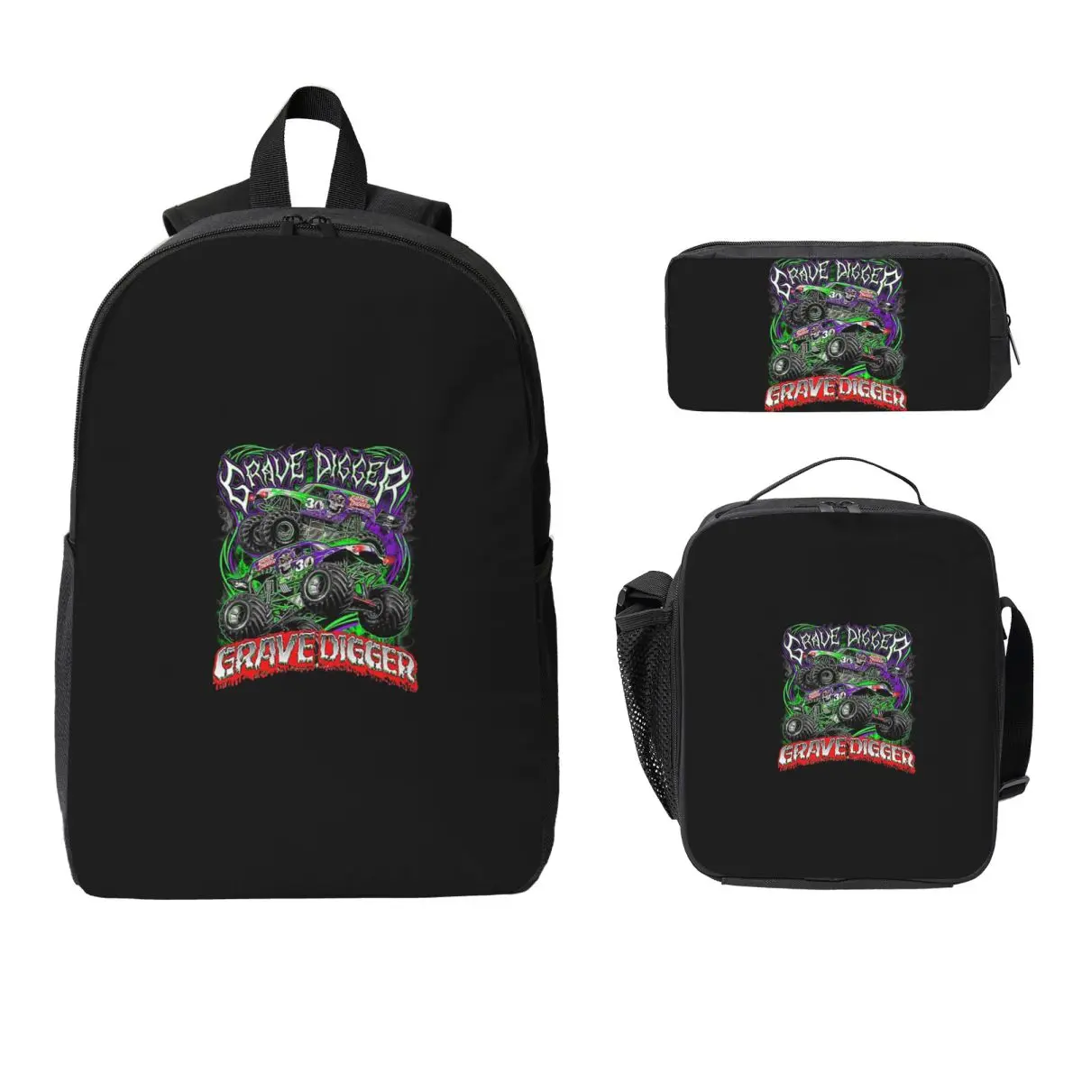 Classic Monster Jam Pattern Backpack Student Boy Girl BookBag School Bag Laptop Shoulder Bag 3ps Insulated Lunch Bag Pencil Case
Classic Monster Jam Pattern Backpack Student Boy Girl BookBag School Bag Laptop Shoulder Bag 3ps Insulated Lunch Bag Pencil Case