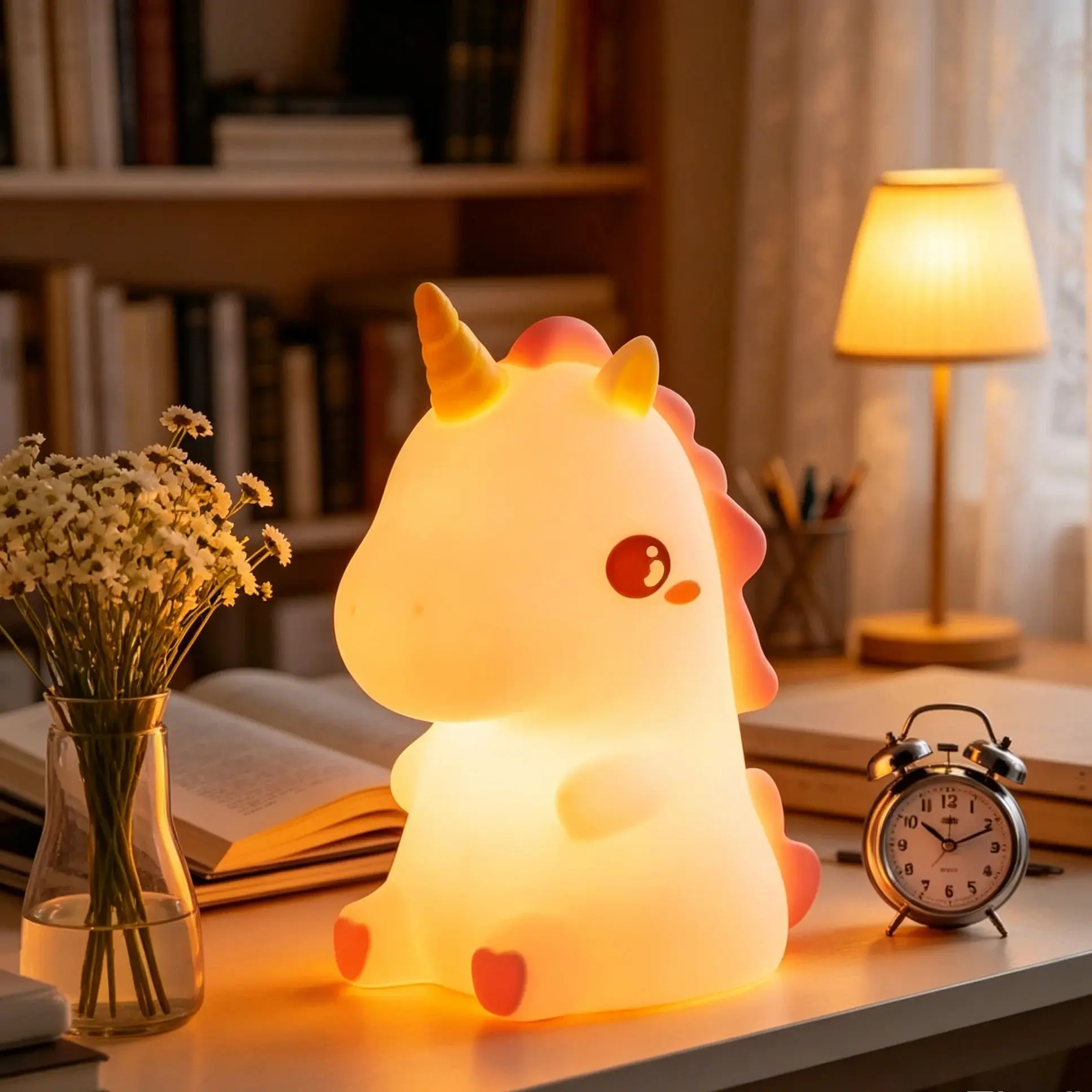Unicorn Cute Silicone LED Night Light For Kids Children USB Rechargeable Cartoon Animal Bedroom Decor Touch Night Lamp for Gifts
Unicorn Cute Silicone LED Night Light For Kids Children USB Rechargeable Cartoon Animal Bedroom Decor Touch Night Lamp for Gifts