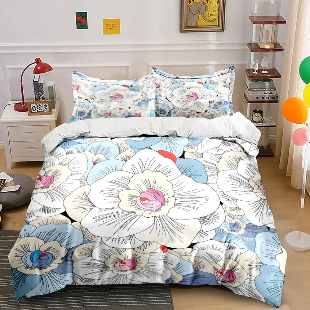 Intricate Hand-Drawn Floral Pattern Print Soft Comfortable Duvet Cover Bedding Set Included 1*Duvet Cover 2*Pillowcases
Intricate Hand-Drawn Floral Pattern Print Soft Comfortable Duvet Cover Bedding Set Included 1*Duvet Cover 2*Pillowcases