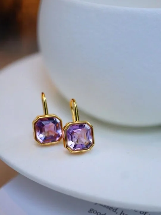 Fashion 925 Sterling Silver Set Big Carat Natural Amethyst Ear Hooks 18K Gold Filled Drop Dangle Purple Gemstone Earrings Gifts
Fashion 925 Sterling Silver Set Big Carat Natural Amethyst Ear Hooks 18K Gold Filled Drop Dangle Purple Gemstone Earrings Gifts