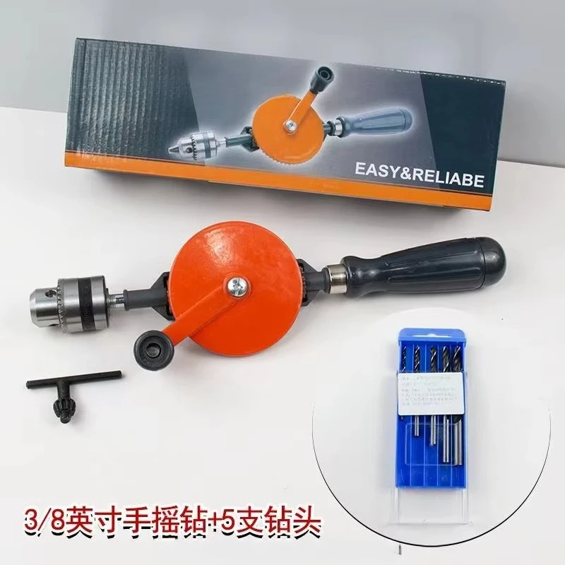 3/8 Inch Capacity 1.5-10mm Drill Chuck Manual Geared Crank Speedy Hole Driller Hand Drill for Wood, Model Making Diy Drilling
3/8 Inch Capacity 1.5-10mm Drill Chuck Manual Geared Crank Speedy Hole Driller Hand Drill for Wood, Model Making Diy Drilling