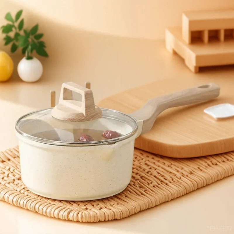 Non-Stick Pan Kitchen Milk Pot with Clear Lid Ceramic Glaze Baby Complementary Food Pot Stockpot for Induction Gas Stove Durable
Non-Stick Pan Kitchen Milk Pot with Clear Lid Ceramic Glaze Baby Complementary Food Pot Stockpot for Induction Gas Stove Durable