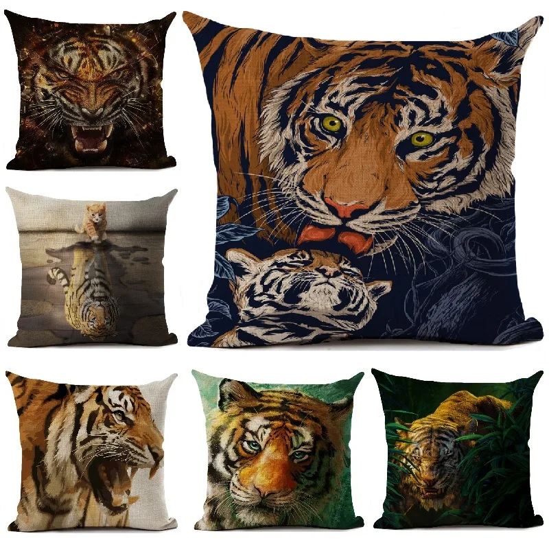 Tiger Cushion Cover Animals Pillow Cover Living Room Sofa Car Decor Throw Pillows Home Decoration Pillowcase 45x45cm
Tiger Cushion Cover Animals Pillow Cover Living Room Sofa Car Decor Throw Pillows Home Decoration Pillowcase 45x45cm