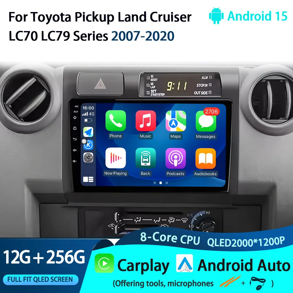 Android 15 для Toyota Pickup Land Cruiser LC70 LC79 Series 2007-2020, автомобильный радиоприемник, мультимедийный видеоплеер, сенсорный экран, Bluetooth
Android 15 для Toyota Pickup Land Cruiser LC70 LC79 Series 2007-2020, автомобильный радиоприемник, мультимедийный видеоплеер, сенсорный экран, Bluetooth