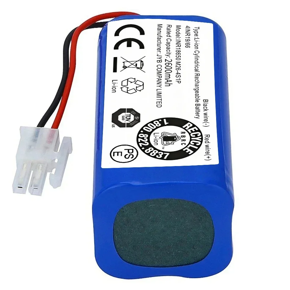 14.8V 2600mah Lithium Battery For ILIFE A4 A4s V7 A6 V7s Plus Robot Vacuum Cleaner INR18650 M26-4S1P battery.
14.8V 2600mah Lithium Battery For ILIFE A4 A4s V7 A6 V7s Plus Robot Vacuum Cleaner INR18650 M26-4S1P battery.