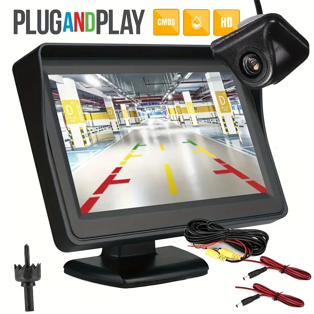 Car Rear View Monitor Camera Kit TFT LCD Car Monitor, 4.3 Inch Screen Night Vision Reverse Backup Parking Assistance
Car Rear View Monitor Camera Kit TFT LCD Car Monitor, 4.3 Inch Screen Night Vision Reverse Backup Parking Assistance