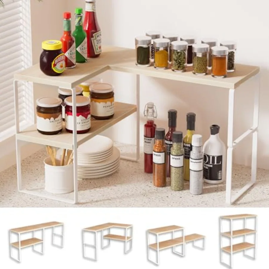 Countertop Organizer Corner Shelf, 2-Tier Adjustable Stackable Corner Shelves for Kitchen, Spice Rack, Coffee Bar, Over Sink, B
Countertop Organizer Corner Shelf, 2-Tier Adjustable Stackable Corner Shelves for Kitchen, Spice Rack, Coffee Bar, Over Sink, B