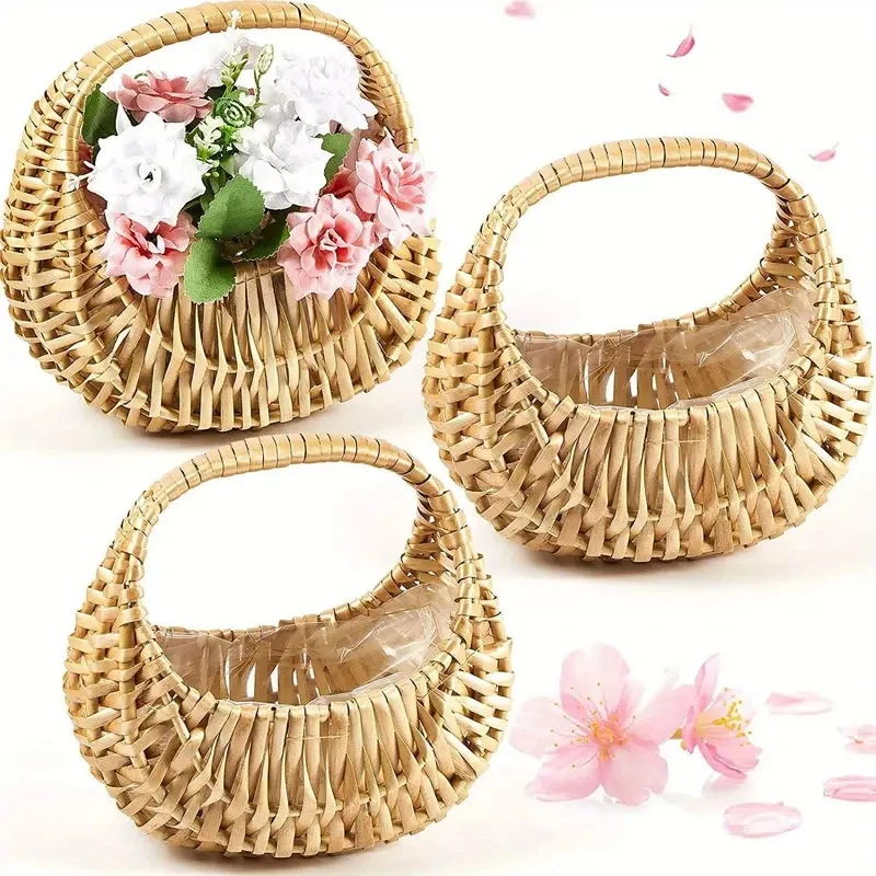 3pcs Willow Rattan Woven Basket Wicker Half Moon Storage With Handle Sturdy Small Flower Basket Flower Basket Picnic Baskets
3pcs Willow Rattan Woven Basket Wicker Half Moon Storage With Handle Sturdy Small Flower Basket Flower Basket Picnic Baskets