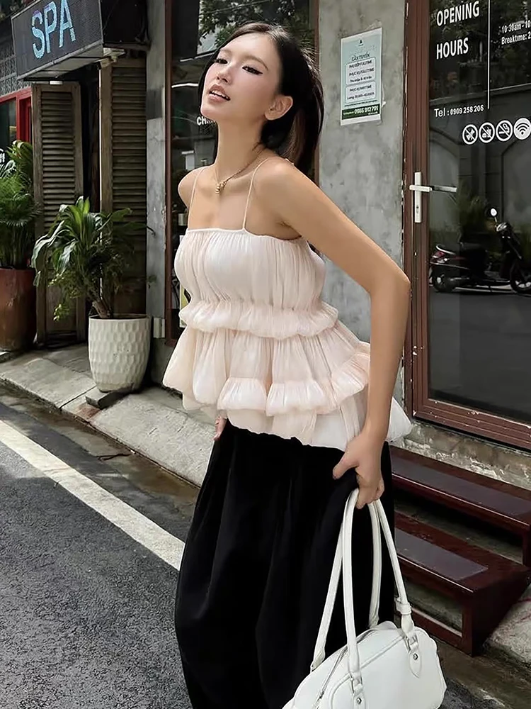 Sisterlinda Hottie Wild Tierred Tank Top Women Fashion Vacation Ruched Backless Irregular Hem Sexy Trend Simple Party Club Vest
Sisterlinda Hottie Wild Tierred Tank Top Women Fashion Vacation Ruched Backless Irregular Hem Sexy Trend Simple Party Club Vest
