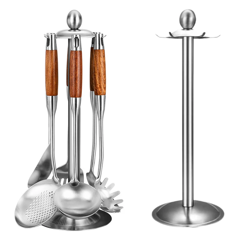 360 Degree Rotating Kitchen Utensil Holder Stainless Steel Kitchen Utensil Tools Holder Stand Rack With 6 Hooks & Drain Tray
360 Degree Rotating Kitchen Utensil Holder Stainless Steel Kitchen Utensil Tools Holder Stand Rack With 6 Hooks & Drain Tray