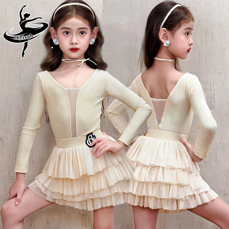 Одежда для соревнований по латинским танцам, танцевальное платье из блестящей ткани с длинными рукавами, детская одежда для занятий танцами ча-румба, комплект для девочек
Одежда для соревнований по латинским танцам, танцевальное платье из блестящей ткани с длинными рукавами, детская одежда для занятий танцами ча-румба, комплект для девочек