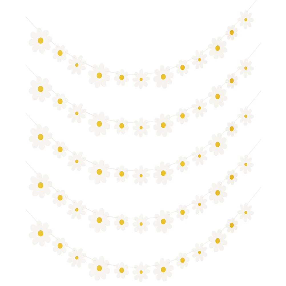 5 Pcs Daisy Garland Banner Flower Decor Classroom Party Hanging Banners Birthday Home Decorations Paper Wreath
5 Pcs Daisy Garland Banner Flower Decor Classroom Party Hanging Banners Birthday Home Decorations Paper Wreath