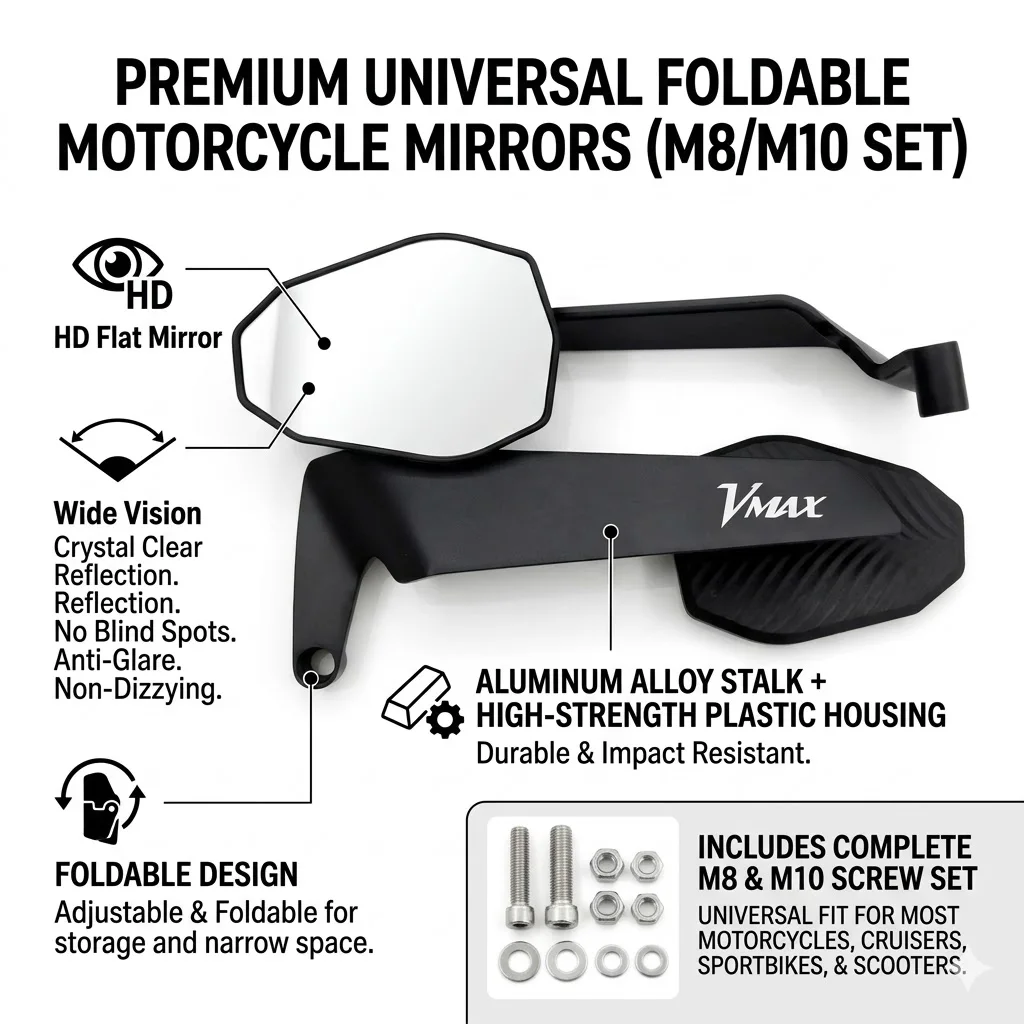 Modified Wind Wing Motorcycle Side Rearview Mirrors Accessorie For YAMAHA VMAX 1200 1985-2008 V-MAX V MAX 1200 2017 2018 2019
Modified Wind Wing Motorcycle Side Rearview Mirrors Accessorie For YAMAHA VMAX 1200 1985-2008 V-MAX V MAX 1200 2017 2018 2019