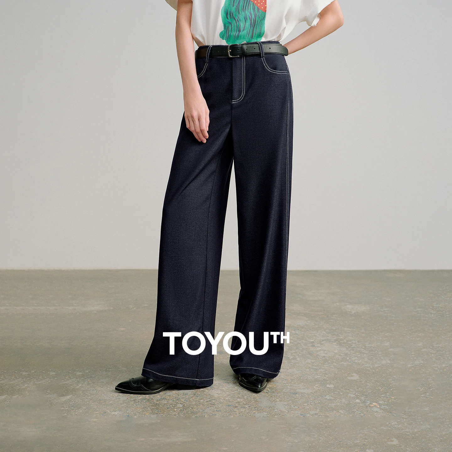 TOYOUTH Women Faux Denim Casual Pants 2026 Spring New Drapey Wrinkle-Resistant Loose Wide-Leg Mid-High Waist Trousers
TOYOUTH Women Faux Denim Casual Pants 2026 Spring New Drapey Wrinkle-Resistant Loose Wide-Leg Mid-High Waist Trousers