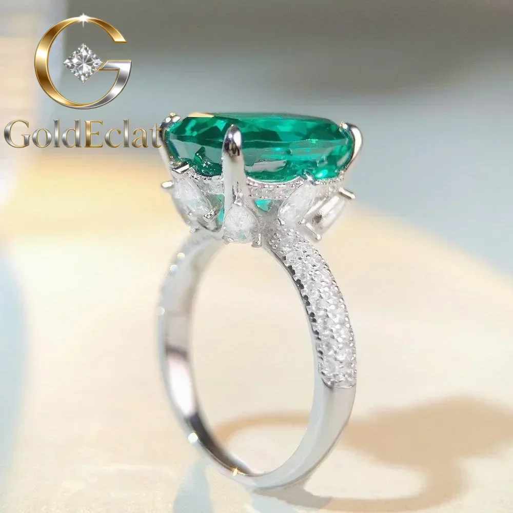 GoldEclat Luxury Solid Platinum PT950 Women's Emerald Ring Full Diamond Moissanite Ring
GoldEclat Luxury Solid Platinum PT950 Women's Emerald Ring Full Diamond Moissanite Ring