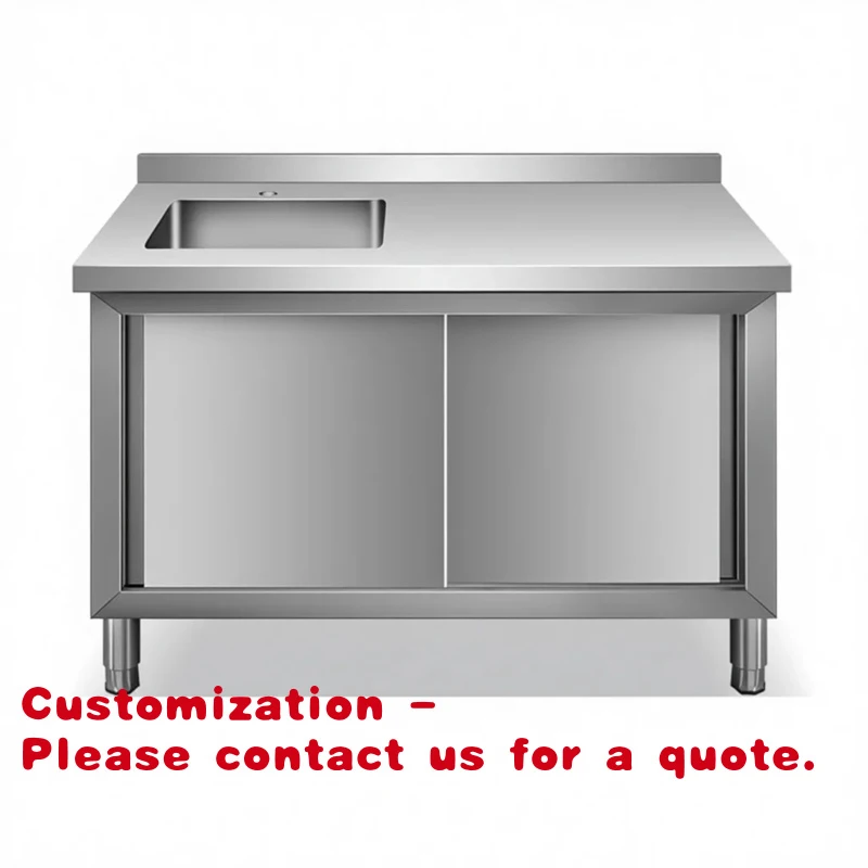 Customize.Commercial Kitchen Workbench Sink Cabinet with Integrated Cabinet Milk Tea Shops and Bars
Customize.Commercial Kitchen Workbench Sink Cabinet with Integrated Cabinet Milk Tea Shops and Bars