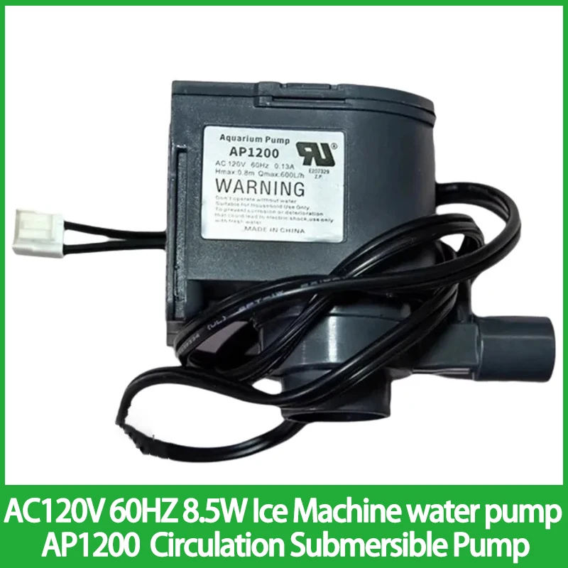 AC120V 60HZ 8,5W Водяной насос для льдогенератора AP1200 Циркуляционный погружной насос
AC120V 60HZ 8,5W Водяной насос для льдогенератора AP1200 Циркуляционный погружной насос
