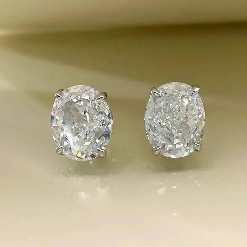 Sparkling 1CT 2ct Oval Cut Moissanite Diamond Earring for Women Gift 18k Glod 925 Silver Engagement Wedding Fine Jewelry
Sparkling 1CT 2ct Oval Cut Moissanite Diamond Earring for Women Gift 18k Glod 925 Silver Engagement Wedding Fine Jewelry