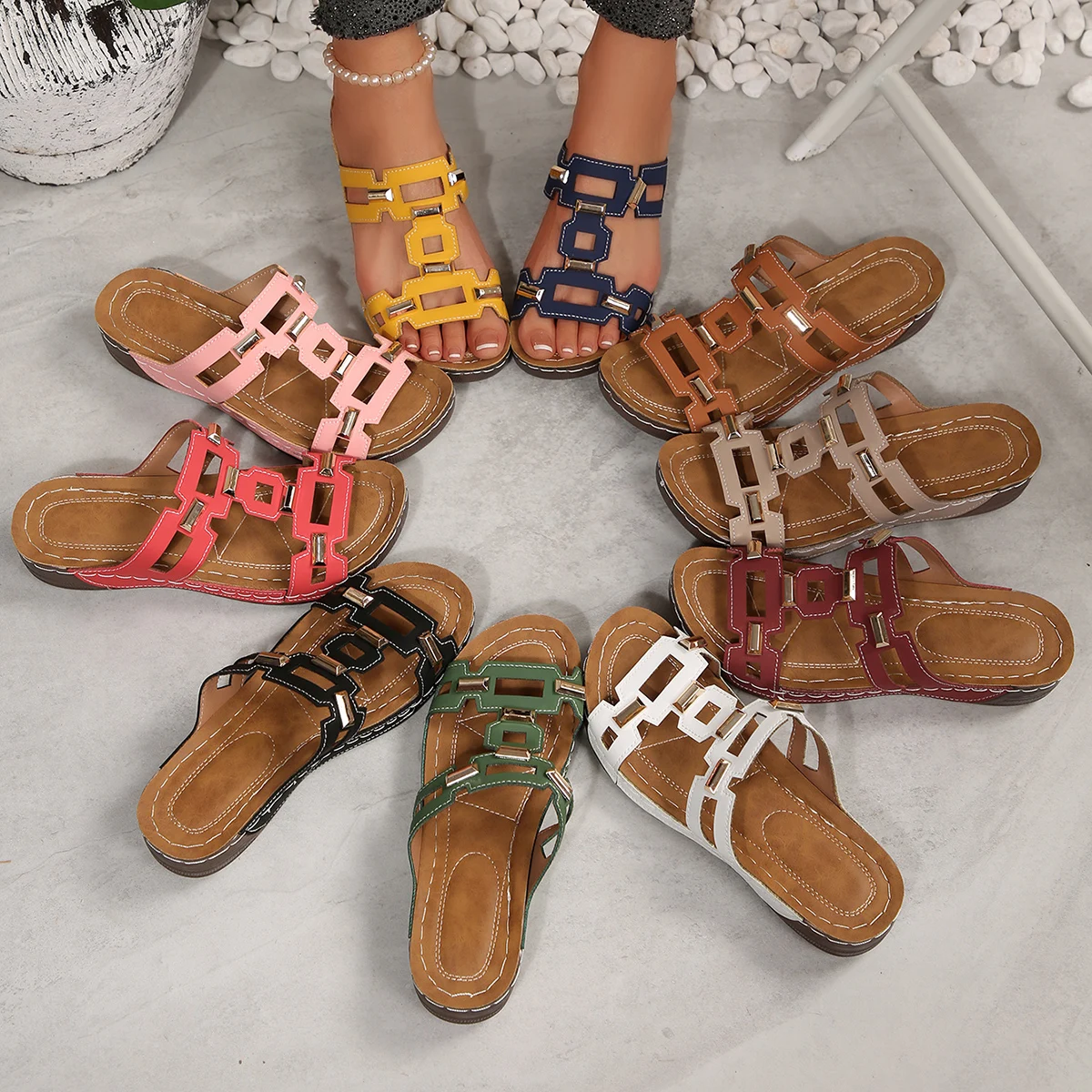 Roman Style Women's Sandals Open Toe Beach Slippers Summer Wedges Comfortable Outdoor Slip-On Shoes for Women Size 36-43
Roman Style Women's Sandals Open Toe Beach Slippers Summer Wedges Comfortable Outdoor Slip-On Shoes for Women Size 36-43