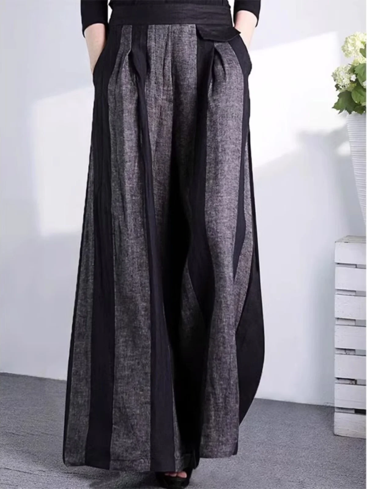 Широкие брюки с высокой талией, женские хлопковые льняные свободные утягивающие повседневные брюки в стиле ретро, корейские длинные брюки, осенний сезон
Широкие брюки с высокой талией, женские хлопковые льняные свободные утягивающие повседневные брюки в стиле ретро, корейские длинные брюки, осенний сезон