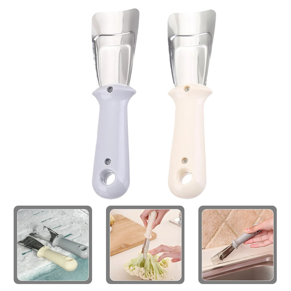 2 Pcs Stainless Steel Icing Spatula Refrigerator Ice Scraper Fridge Accessory Versatile Plastic Remover Snow Scooper
2 Pcs Stainless Steel Icing Spatula Refrigerator Ice Scraper Fridge Accessory Versatile Plastic Remover Snow Scooper