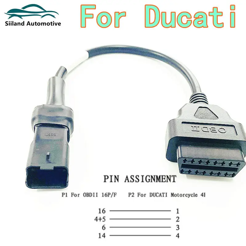 Новейший диагностический кабель для мотоцикла OBD2 для Ducati 4PIN для разъема OBD2, кабель для мотоцикла, мотоцикла, удлинительный кабель Moto OBD 2
Новейший диагностический кабель для мотоцикла OBD2 для Ducati 4PIN для разъема OBD2, кабель для мотоцикла, мотоцикла, удлинительный кабель Moto OBD 2