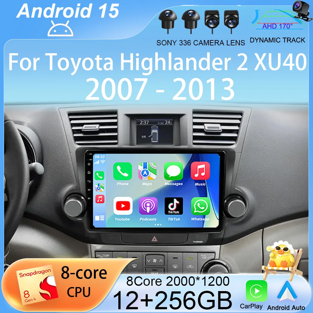 Android 15 4G LTE Carplay DSP Car Radio for Toyota Highlander 2 XU40 2007 - 2013 Stereo Multimedia Video Player Auto Navigation
Android 15 4G LTE Carplay DSP Car Radio for Toyota Highlander 2 XU40 2007 - 2013 Stereo Multimedia Video Player Auto Navigation