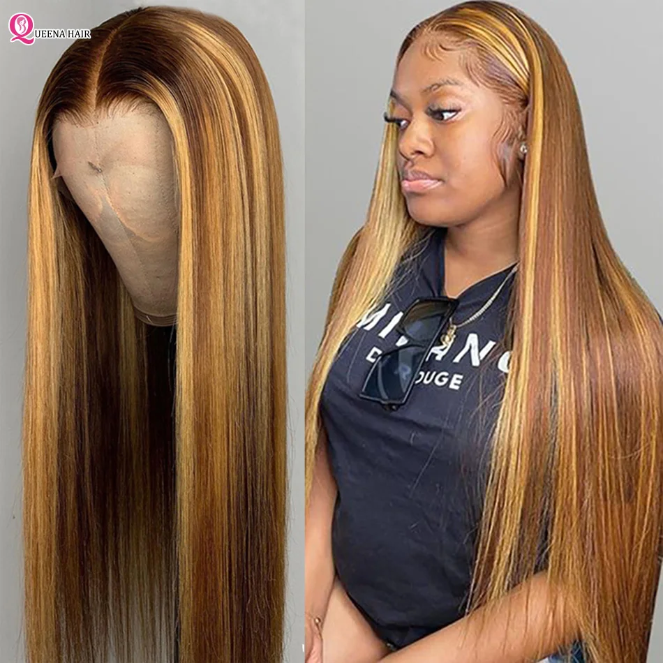 Highlight Wig Human Hair 13x4 HD Lace Frontal Wig Ombre Colored P4/27 Honey Blonde Straight Lace Front Human Hair Wigs For Women
Highlight Wig Human Hair 13x4 HD Lace Frontal Wig Ombre Colored P4/27 Honey Blonde Straight Lace Front Human Hair Wigs For Women