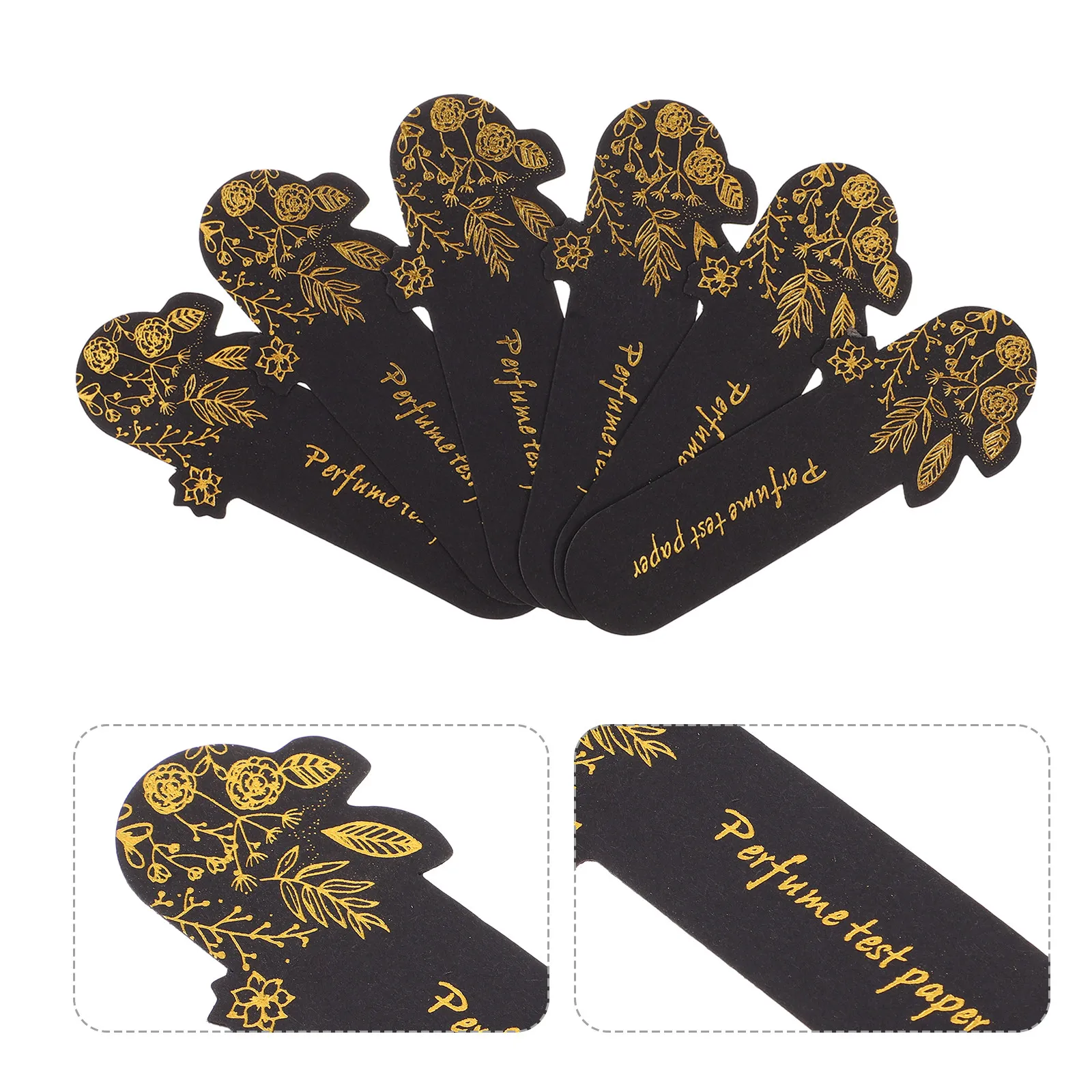 100 шт. черных тестовых полосок для духов с золотой фольгой, роскошные ароматические карточки для пробирования ароматов, ароматерапии и смешивания эфирных масел
100 шт. черных тестовых полосок для духов с золотой фольгой, роскошные ароматические карточки для пробирования ароматов, ароматерапии и смешивания эфирных масел