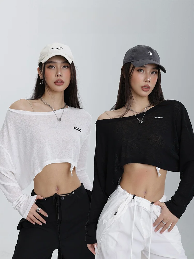 Loose Fit Long Sleeve Short T-Shirt Women's Casual Style Dance Jazz Hiphop Top UV Protection Belly Baring Cover up Shirt
Loose Fit Long Sleeve Short T-Shirt Women's Casual Style Dance Jazz Hiphop Top UV Protection Belly Baring Cover up Shirt