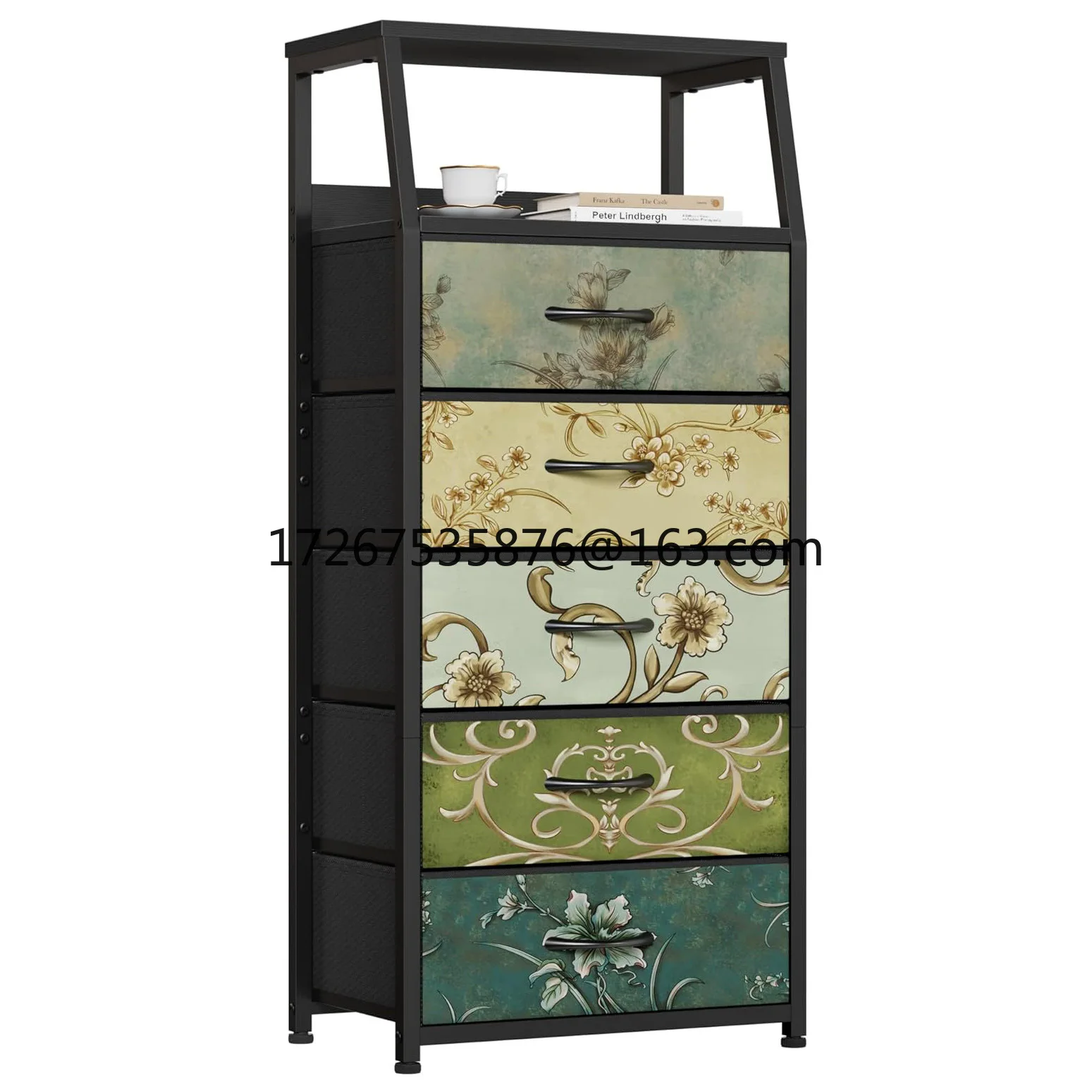 Simple iron frame 5 pumping with plate type multi-layer cabinet, small storage cabinet by the bed in the living room
Simple iron frame 5 pumping with plate type multi-layer cabinet, small storage cabinet by the bed in the living room