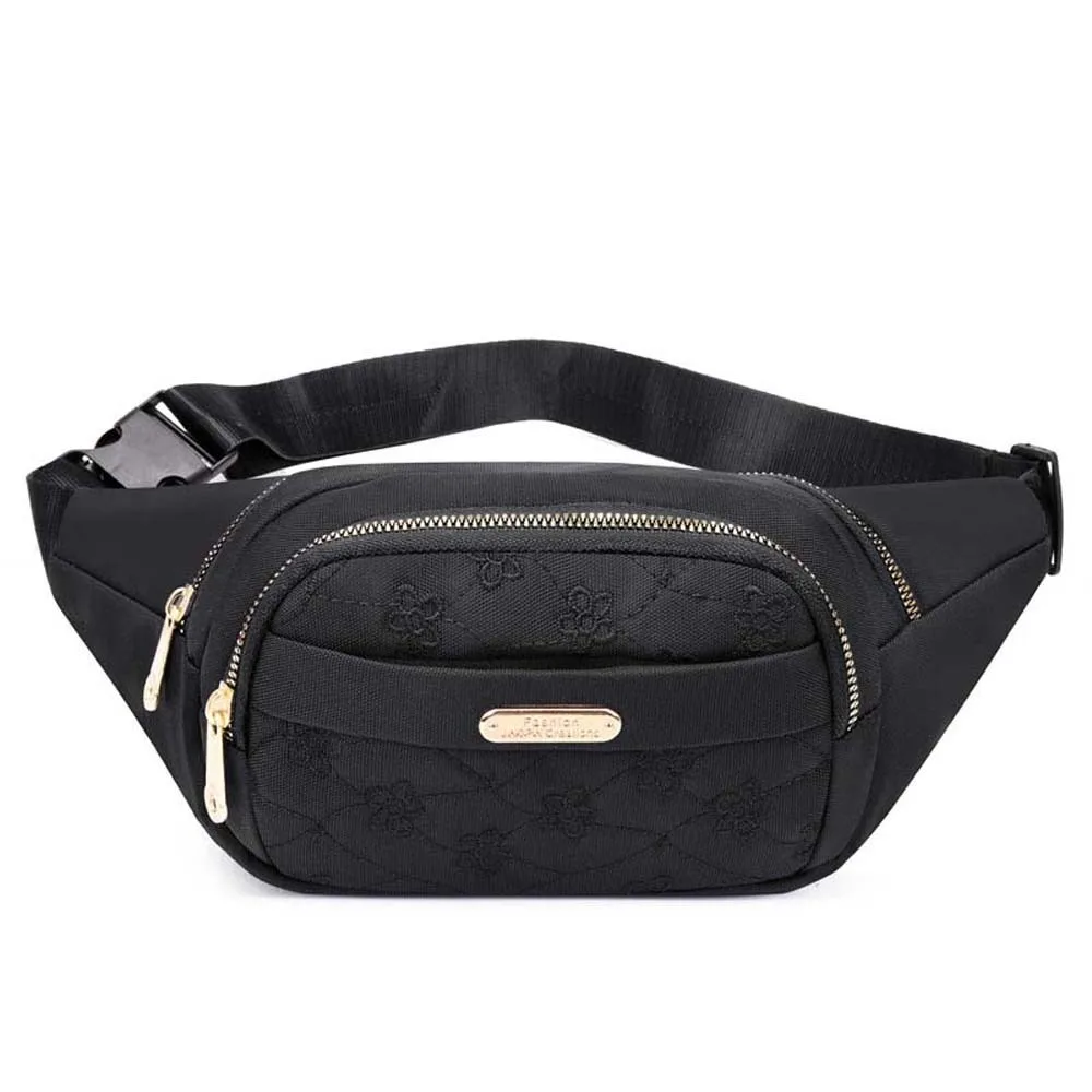 Waterproof Women Fanny Pack Oxford Cloth Large Capacity Embroidery Bumbag Multi-functional Flower Pattern Outdoor Waist Bag
Waterproof Women Fanny Pack Oxford Cloth Large Capacity Embroidery Bumbag Multi-functional Flower Pattern Outdoor Waist Bag