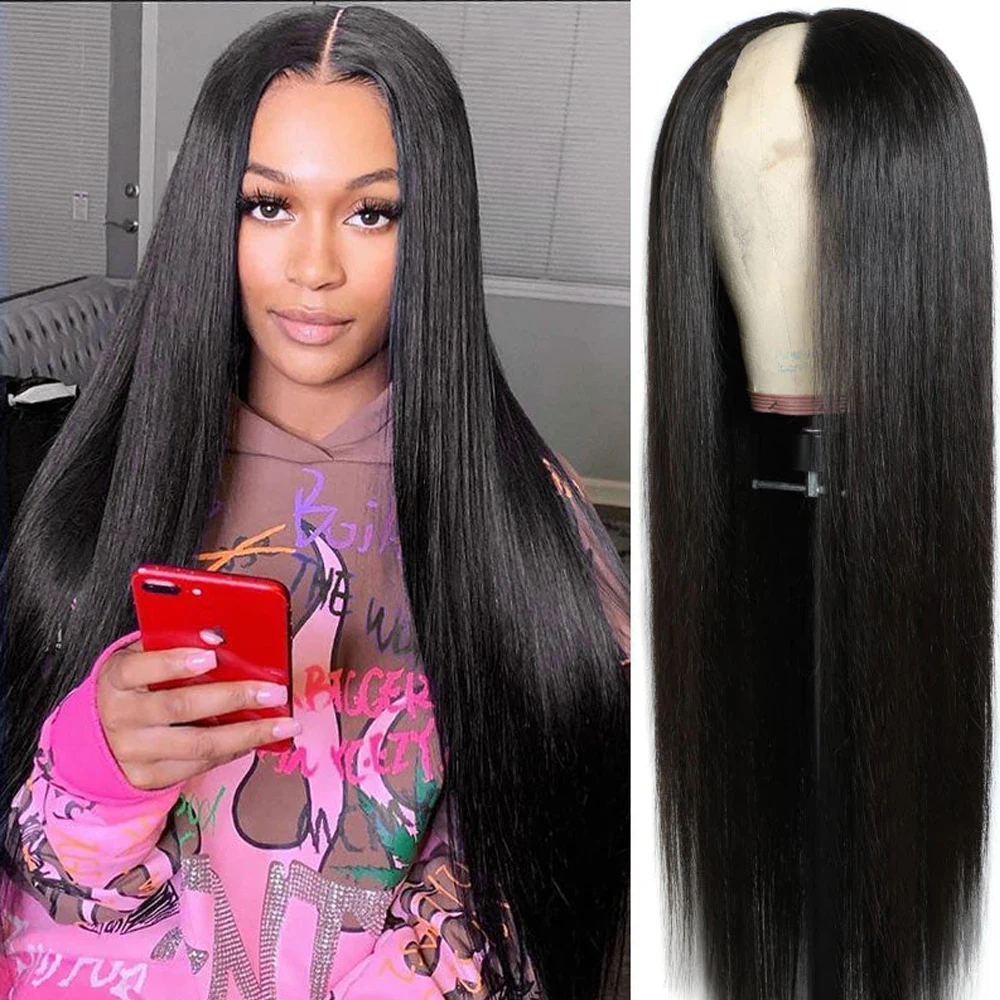 Straight V Part Wig 100% Human Hair V Shaped Wig No Sew In Clip In Half Wig Go 32inch Natural Color V Shape Wig No Tangle Wig
Straight V Part Wig 100% Human Hair V Shaped Wig No Sew In Clip In Half Wig Go 32inch Natural Color V Shape Wig No Tangle Wig