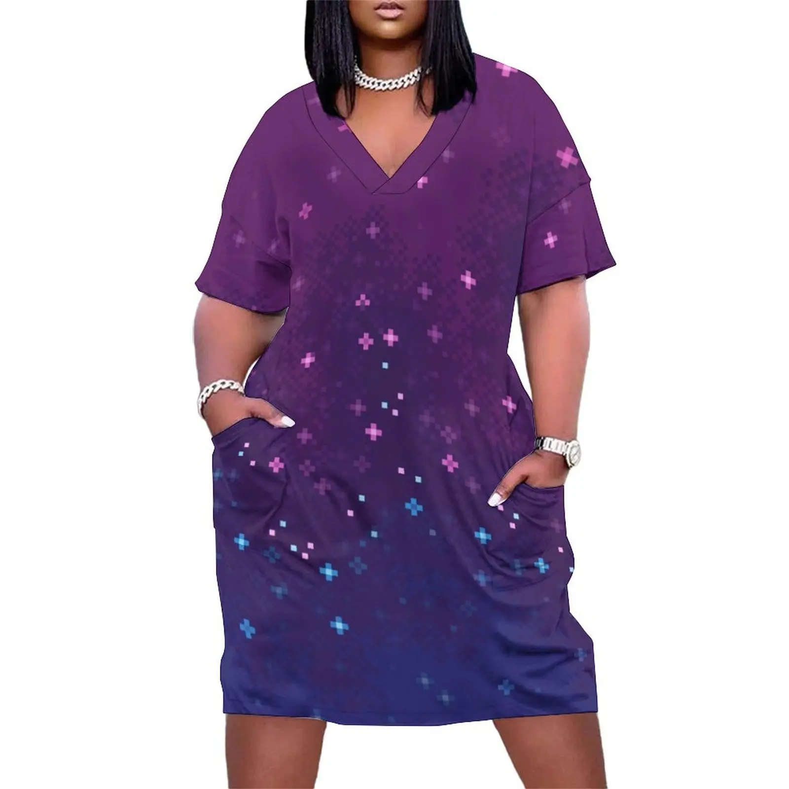 Bi Pride Flag Galaxy (8bit) Loose Pocket Dress dresses for womens dress women summer
Bi Pride Flag Galaxy (8bit) Loose Pocket Dress dresses for womens dress women summer