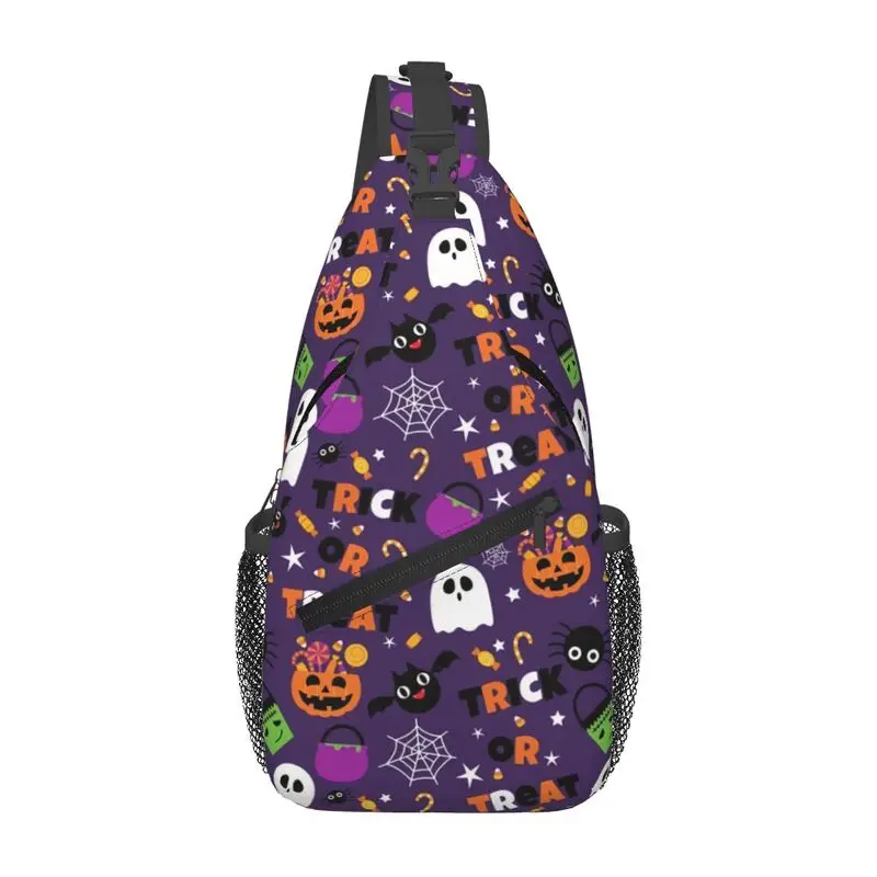 Custom Halloween Pumpkin Bats Sling Chest Bag Cool Crossbody Shoulder Backpack for Men Cycling Camping Daypack 
Custom Halloween Pumpkin Bats Sling Chest Bag Cool Crossbody Shoulder Backpack for Men Cycling Camping Daypack