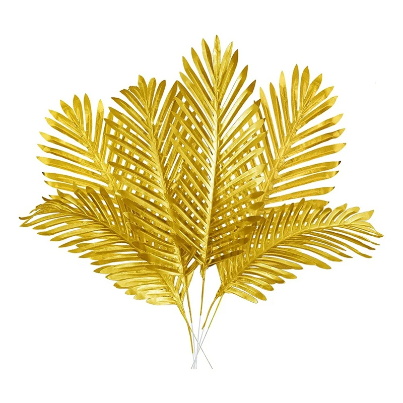 8 Pcs Artificial Gold Palm Leaves Decoration Realistic Golden Plants Leaf Decoration
8 Pcs Artificial Gold Palm Leaves Decoration Realistic Golden Plants Leaf Decoration