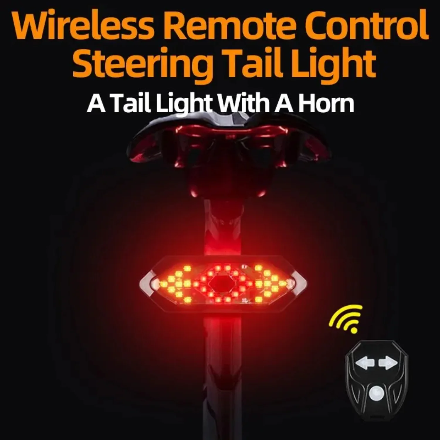 Bike Turn Signal Rear Light Remote Bicycle Lights USB Rechargeable Bicycle Lamp Bike Wireless Warning Tail Light Bicycle
Bike Turn Signal Rear Light Remote Bicycle Lights USB Rechargeable Bicycle Lamp Bike Wireless Warning Tail Light Bicycle