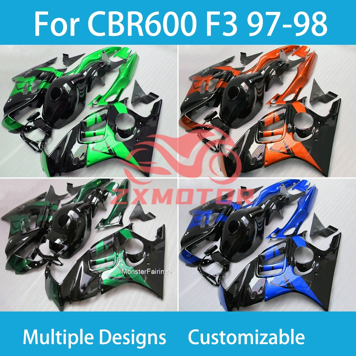 Fit CBR600F3 97 98 Motorcycle Fairing Kit for Honda CBR600 F3 1997 1998 Injection Dirt Motor Trail Bike Fairing Kit
Fit CBR600F3 97 98 Motorcycle Fairing Kit for Honda CBR600 F3 1997 1998 Injection Dirt Motor Trail Bike Fairing Kit