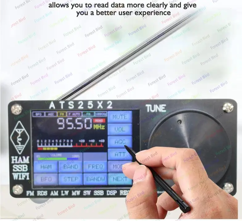 ATS-25X2 Spectrum Scan Receiver Digital Stereo Receiver WIFI Configuration Brightness Adjustment FM RDS APP Network ATS25X2
ATS-25X2 Spectrum Scan Receiver Digital Stereo Receiver WIFI Configuration Brightness Adjustment FM RDS APP Network ATS25X2