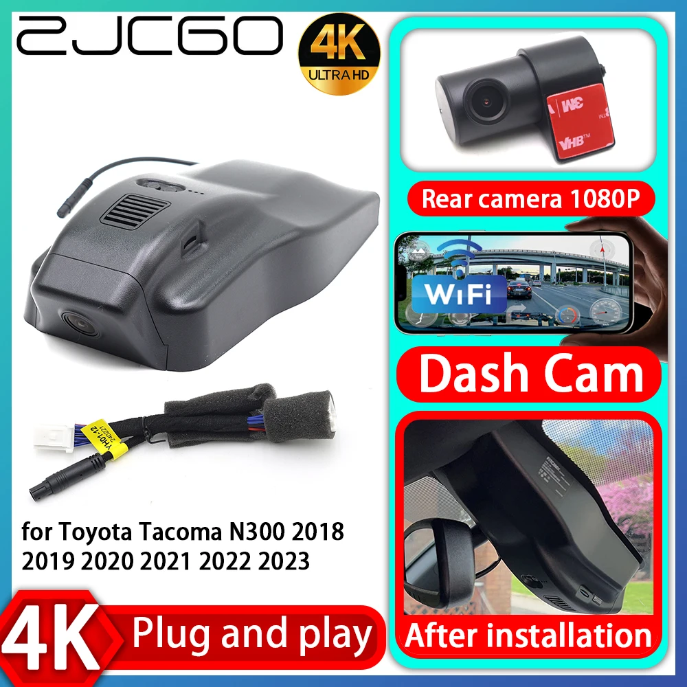 ZJCGO UHD 4K 2160P Plug and Play DVR Dash Cam Camera Video Recorder for Toyota Tacoma N300 2018 2019 2020 2021 2022 2023
ZJCGO UHD 4K 2160P Plug and Play DVR Dash Cam Camera Video Recorder for Toyota Tacoma N300 2018 2019 2020 2021 2022 2023