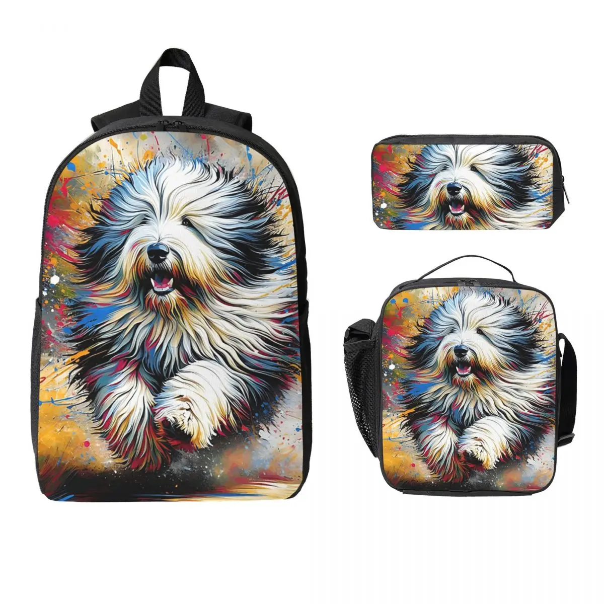Old English Sheepdog Dog Portrait Acrylic Art Backpack BookBag School Bag Shoulder Bags 3ps Insulated Lunch Bag Pencil Case
Old English Sheepdog Dog Portrait Acrylic Art Backpack BookBag School Bag Shoulder Bags 3ps Insulated Lunch Bag Pencil Case