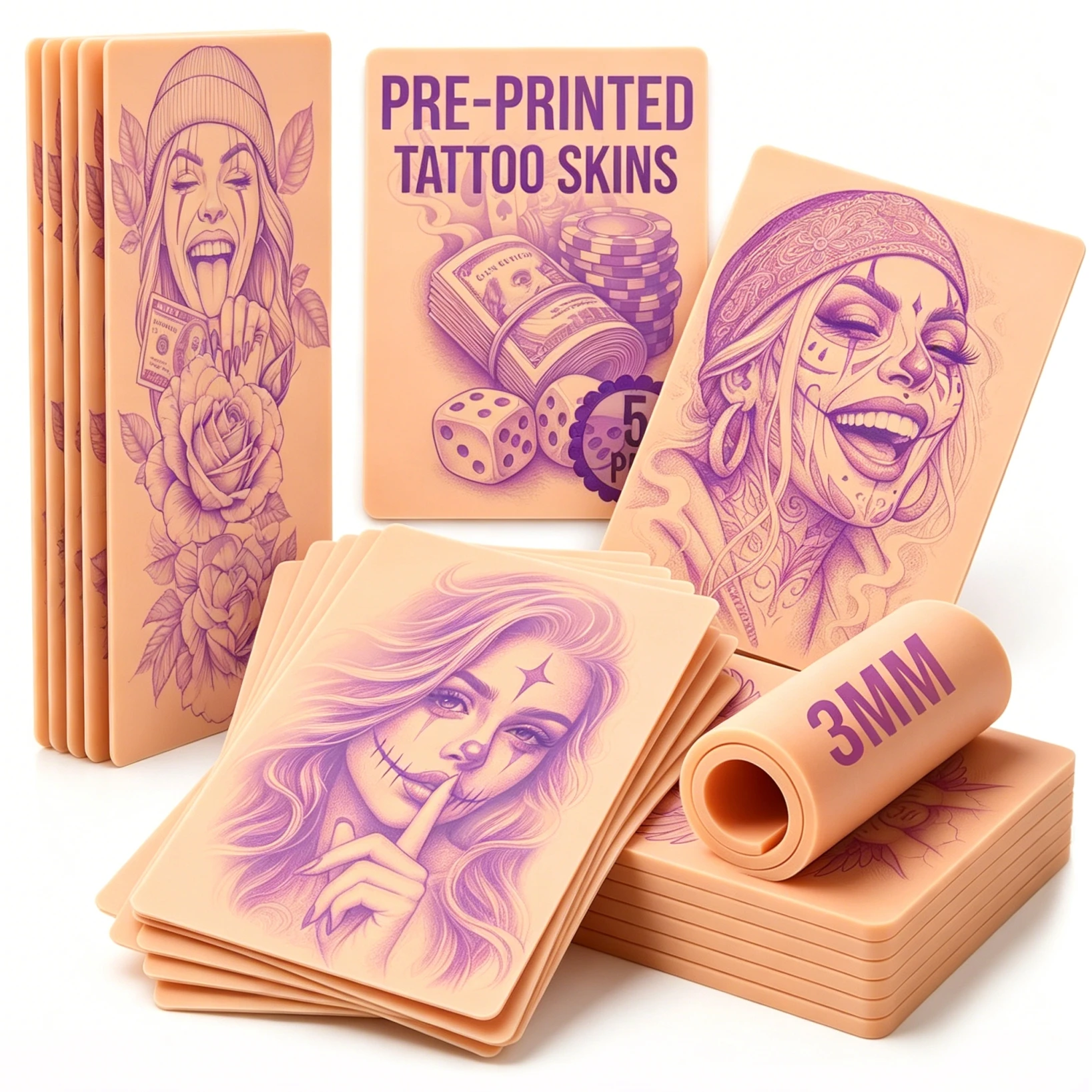 NARKASY Blank Silicone Fake Practice Skin 3mm Double Sided, Multi Sizes 1/3/5/8/10/15Pcs for Tattoo Microblading Permanent Makeu
NARKASY Blank Silicone Fake Practice Skin 3mm Double Sided, Multi Sizes 1/3/5/8/10/15Pcs for Tattoo Microblading Permanent Makeu