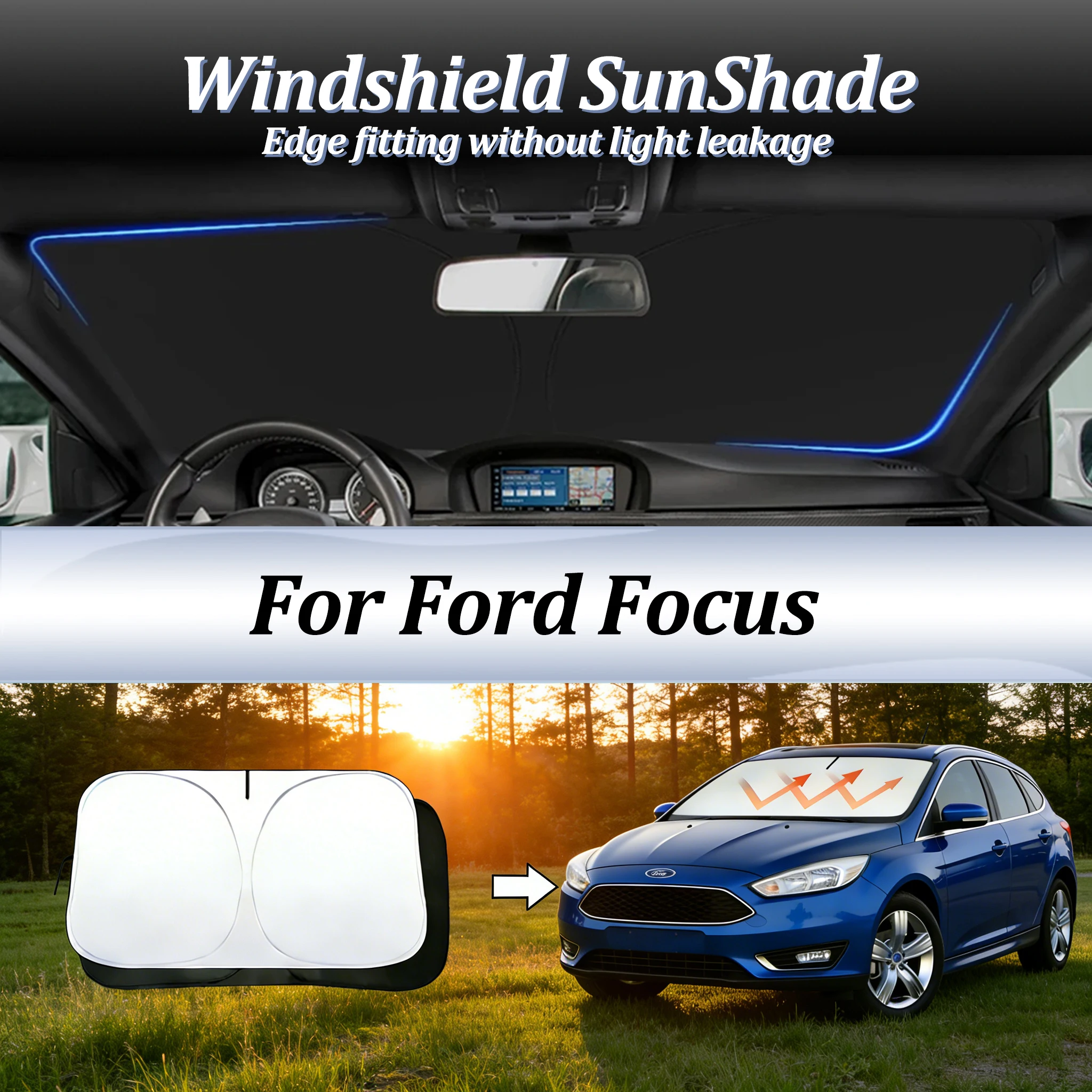 Car Windshield SunShade For Ford Focus Auto Accessories Sun Shade Visor Cover Foldable Space-Saver Lightproof Blocks UV Rays
Car Windshield SunShade For Ford Focus Auto Accessories Sun Shade Visor Cover Foldable Space-Saver Lightproof Blocks UV Rays